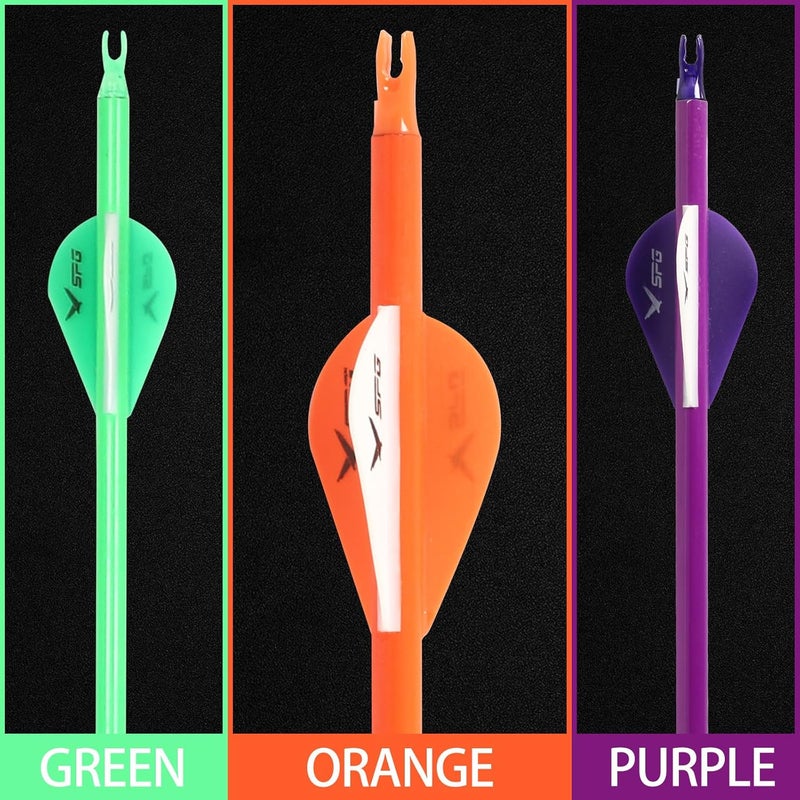 SP.G Archery Arrows for Compound Bow - 30 Inch Arrows for Compound Bow, 500 Spine Carbon Compound Arrows for Recurve Bow Shooting Hunting 12 Packs - Image 5